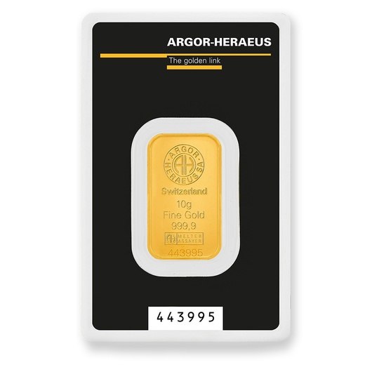 10g Argor-Heraeus Gold Minted KineBar