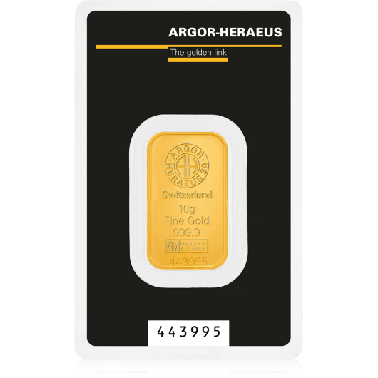 10g Argor-Heraeus Gold Minted Classic Bar