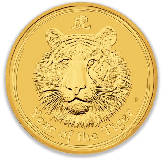 2010 1oz Perth Mint Lunar Tiger Gold Coin Series 2
