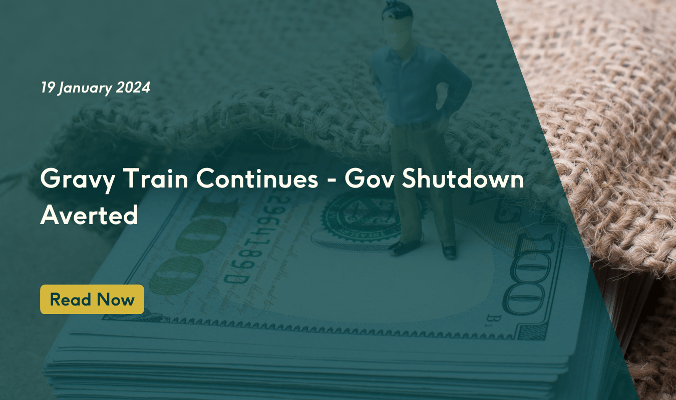 Gravy Train Continues - Gov Shutdown Averted