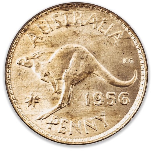 1956M Australian Penny Choice Uncirculated/Gem Unc