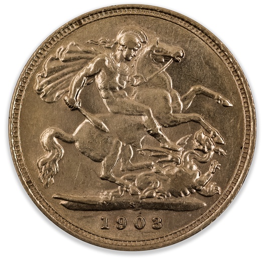 1903S Edward VII Half Sovereign Good Extra Fine