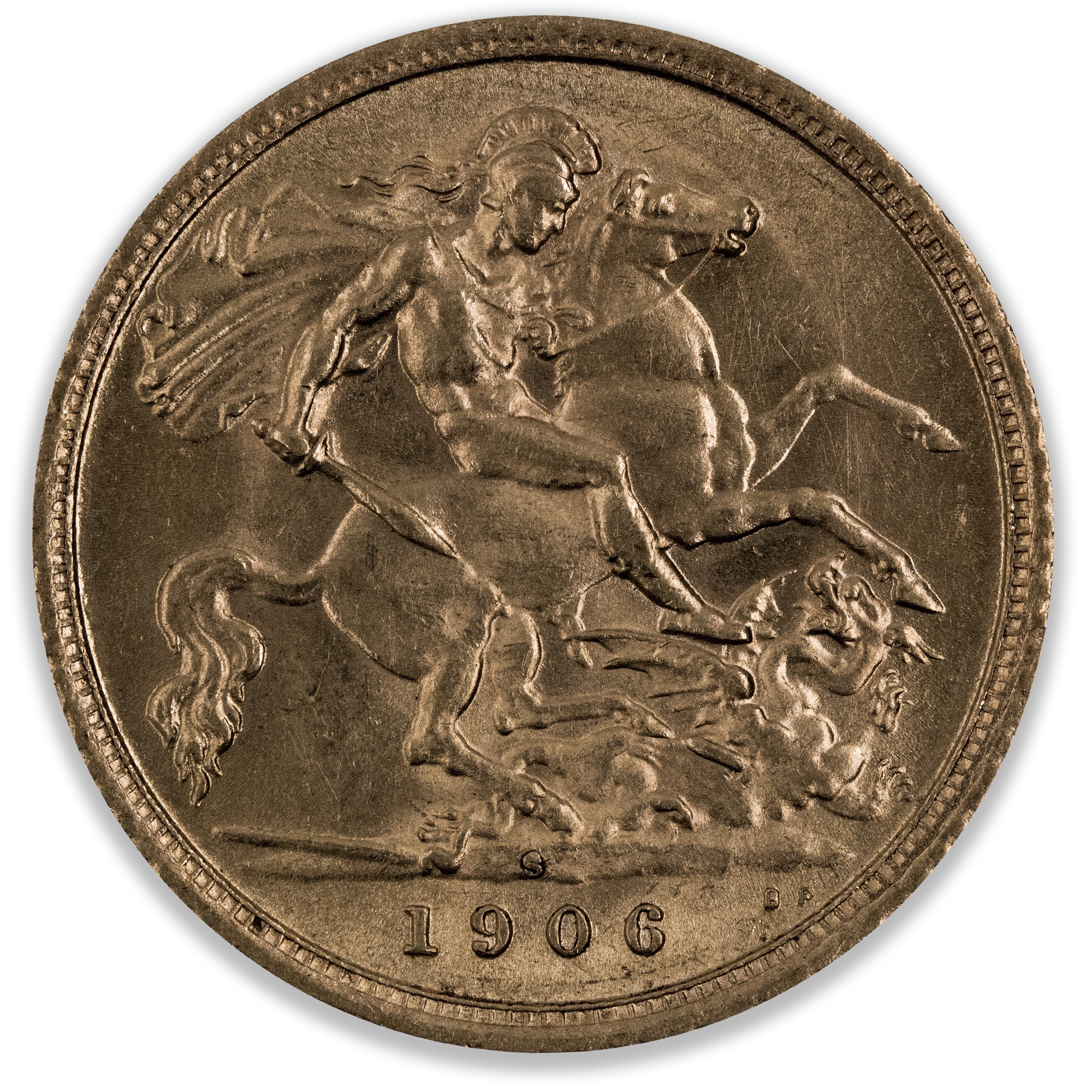 1906S Edward VII Half Sovereign About Uncirculated