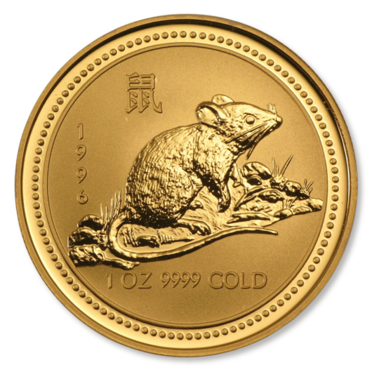 1996 1oz Perth Mint Gold Lunar Rat Coin Series 1