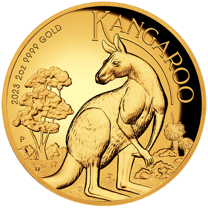 2oz Perth Mint Gold Kangaroo Coin Random Years