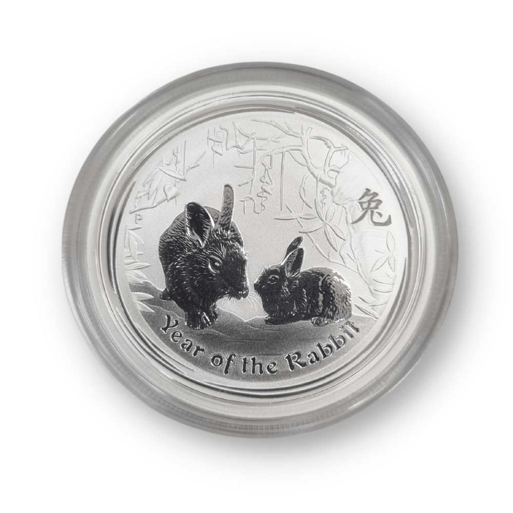2011 1/2oz Perth Mint Silver Lunar Rabbit Coin