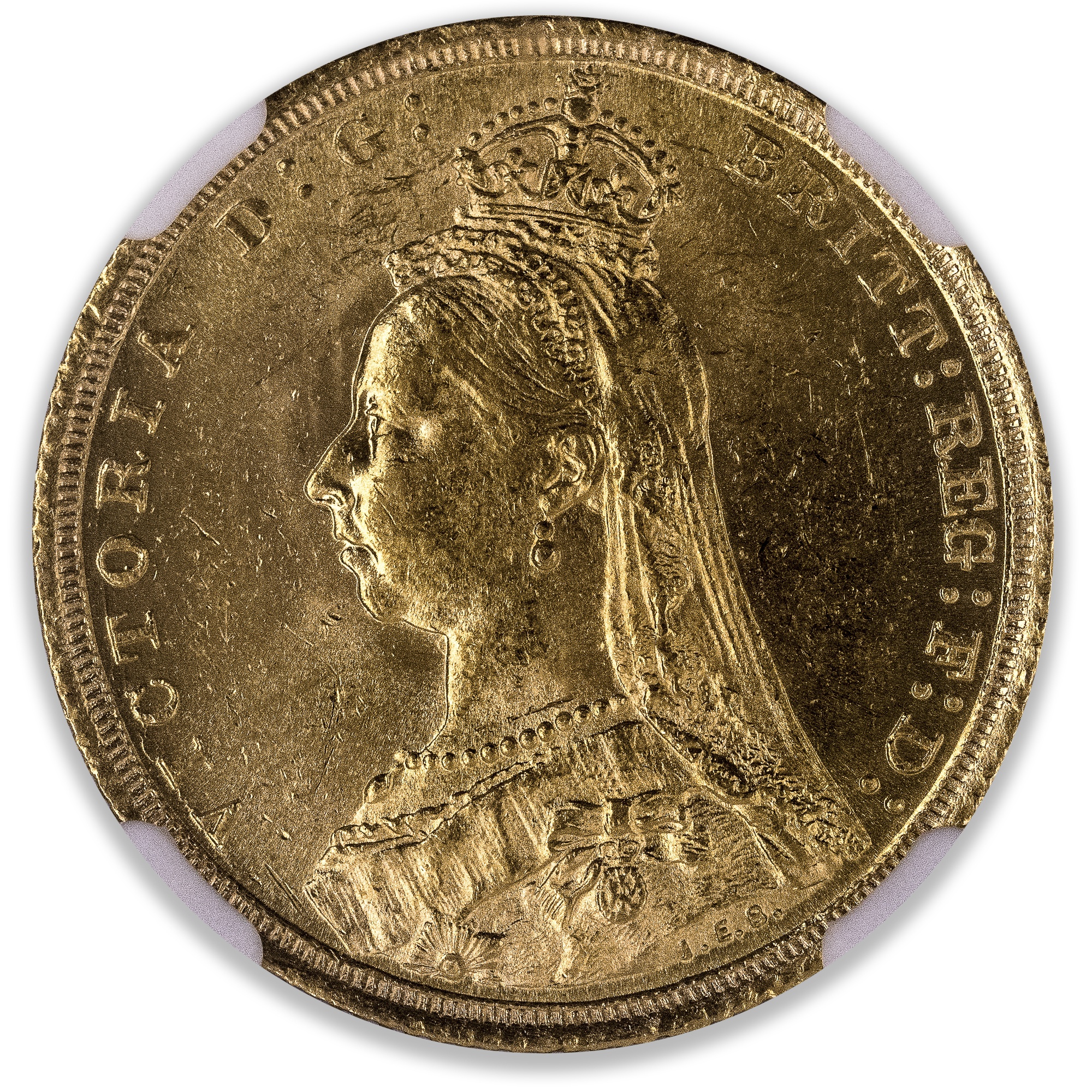 1889S Jubilee Head Sovereign NGC MS63
