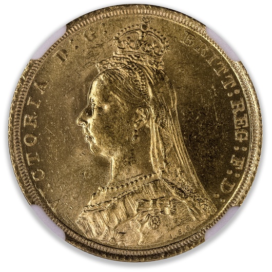 1889S Jubilee Head Sovereign NGC MS63
