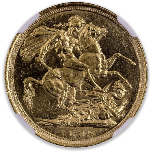 1889S Jubilee Head Sovereign NGC MS63