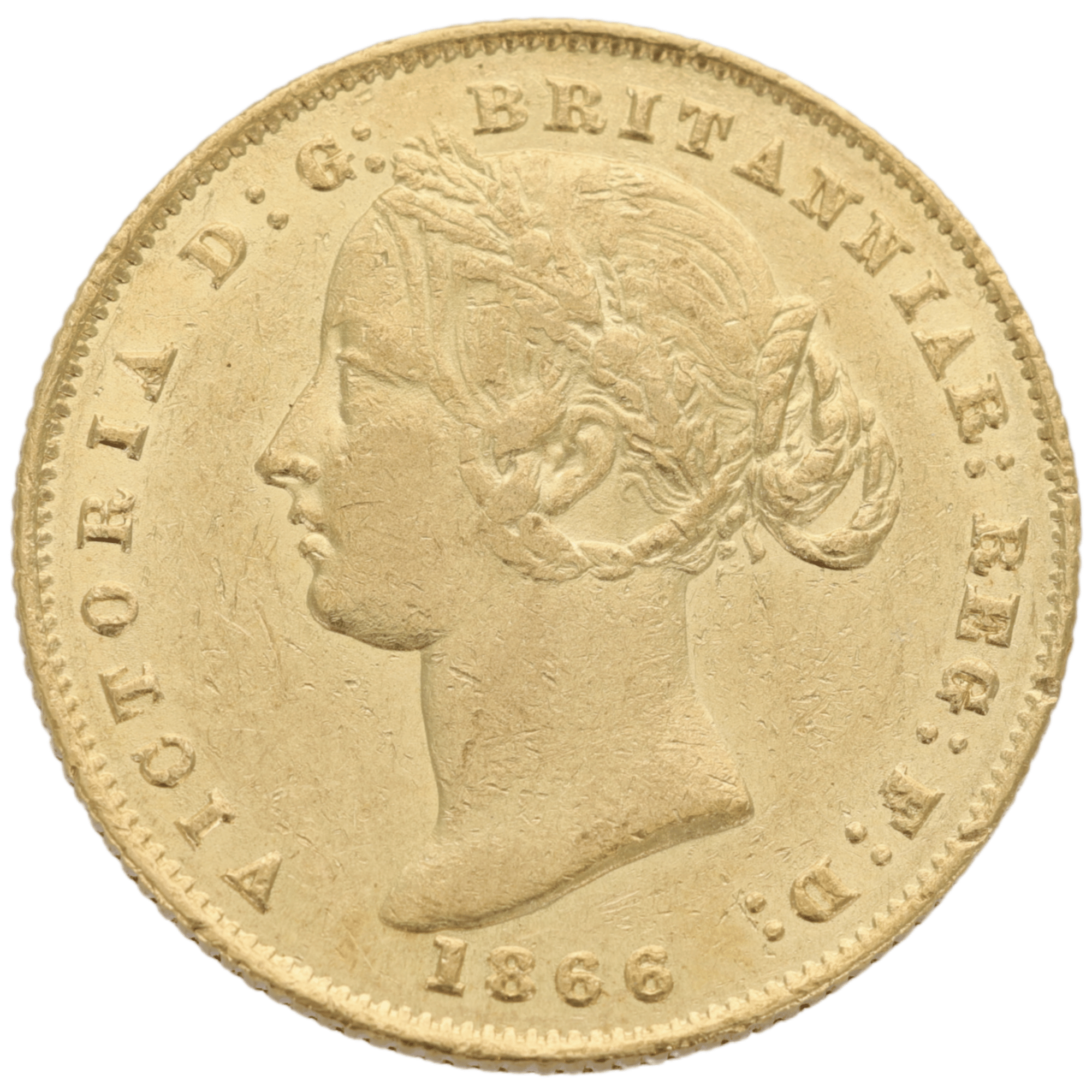 1866 Sydney Mint Sovereign About Extra Fine
