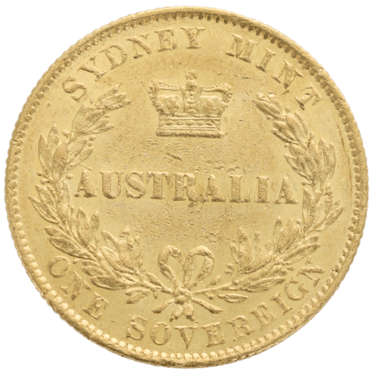 1866 Sydney Mint Sovereign About Extra Fine