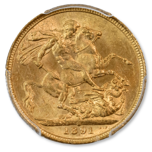 1891S Jubilee Head Sovereign PCGS MS62