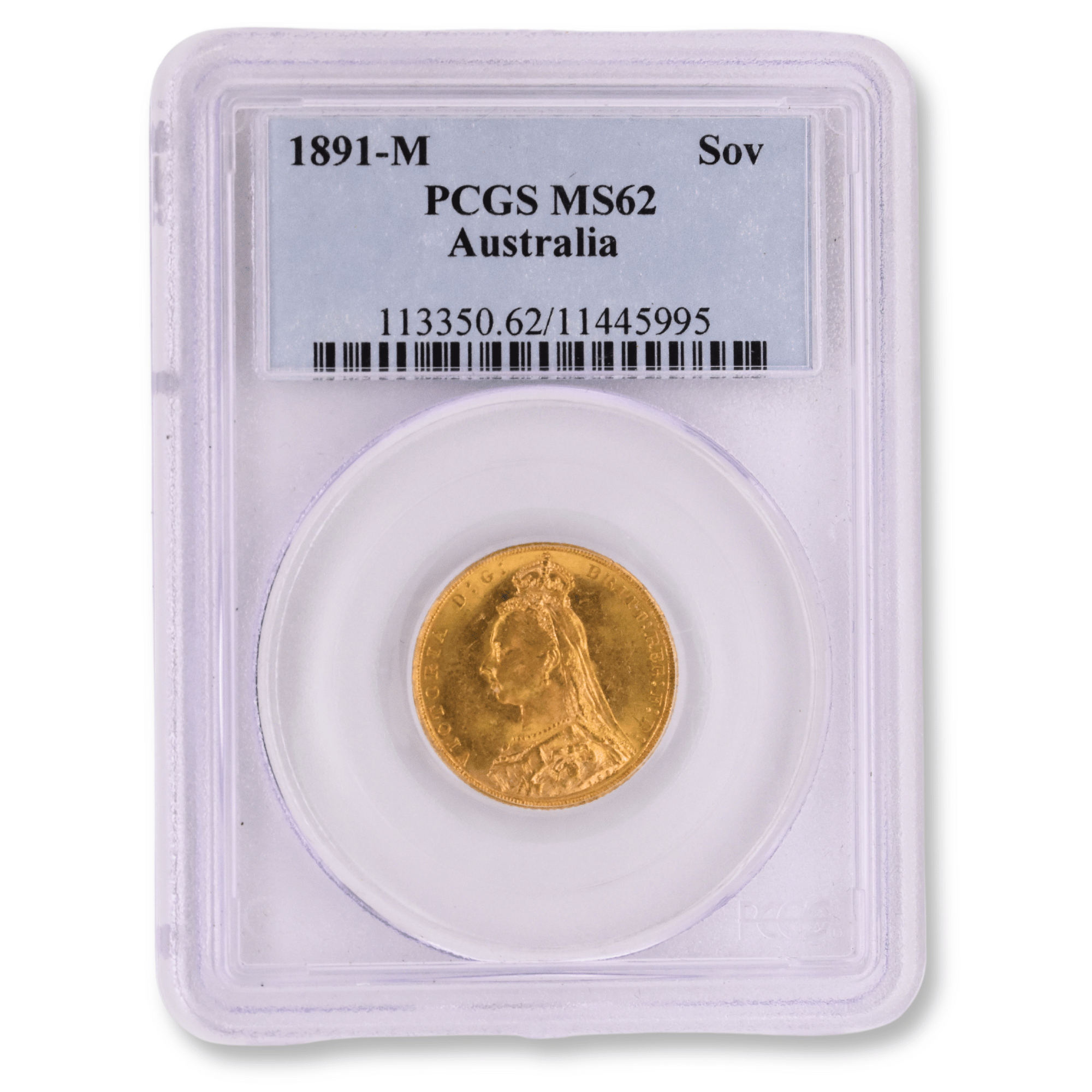 1891M Jubilee Head Sovereign PCGS MS62