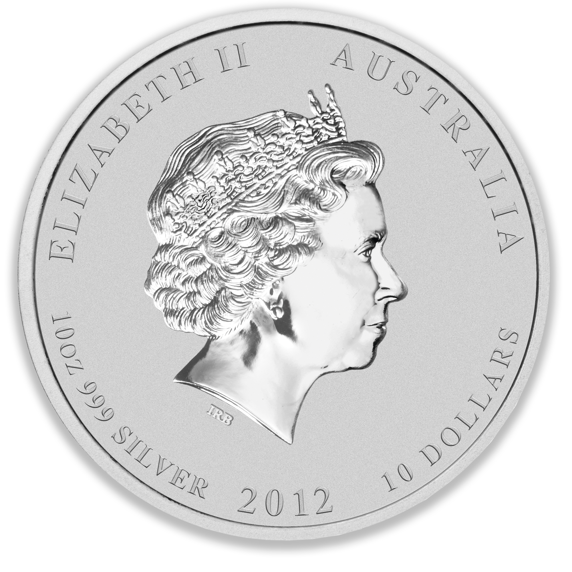 2012 10oz Perth Mint Silver Lunar Dragon Coin Series 2