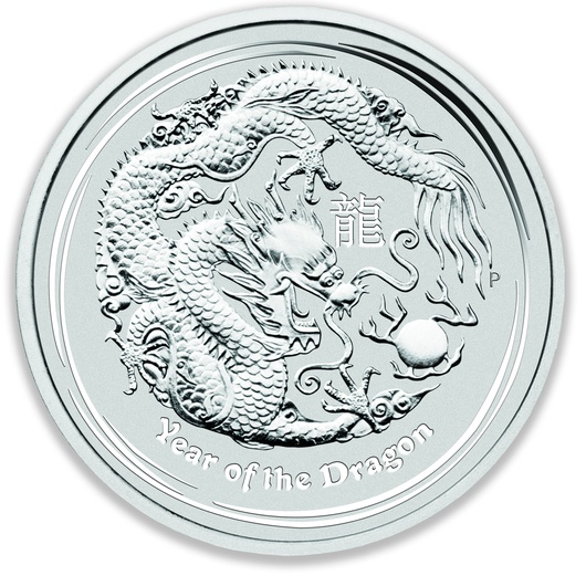 2012 10oz Perth Mint Silver Lunar Dragon Coin Series 2
