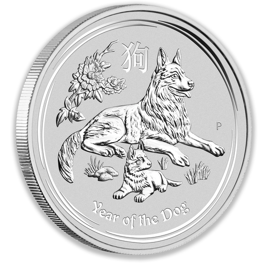 2018 1/2oz Perth Mint Silver Lunar Dog Coin