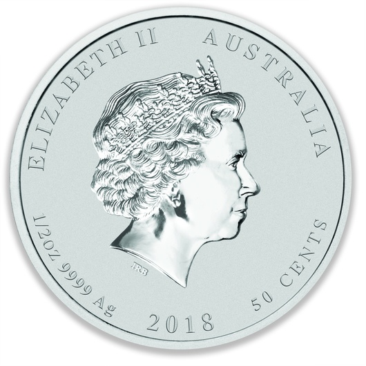 2018 1/2oz Perth Mint Silver Lunar Dog Coin