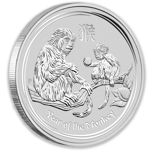 2016 1/2oz Perth Mint Silver Lunar Monkey Coin