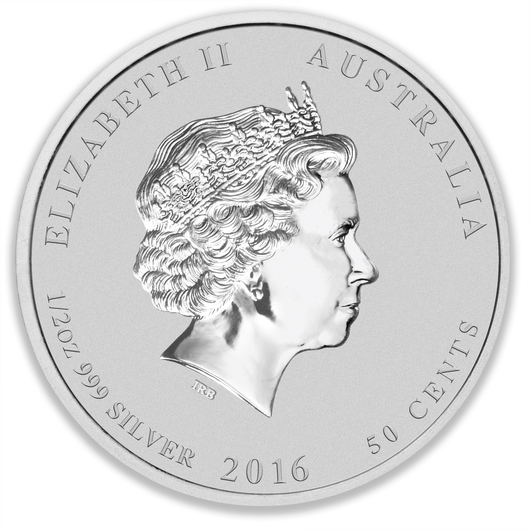 2016 1/2oz Perth Mint Silver Lunar Monkey Coin