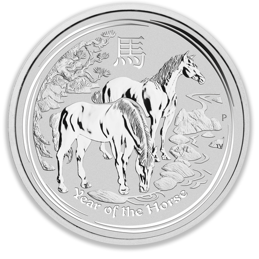 2014 1/2oz Perth Mint Silver Lunar Horse Coin