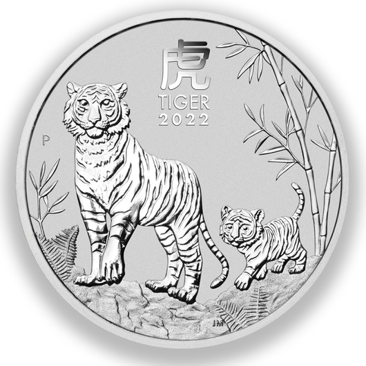 2022 2oz Perth Mint Silver Lunar Tiger Coin Series 3