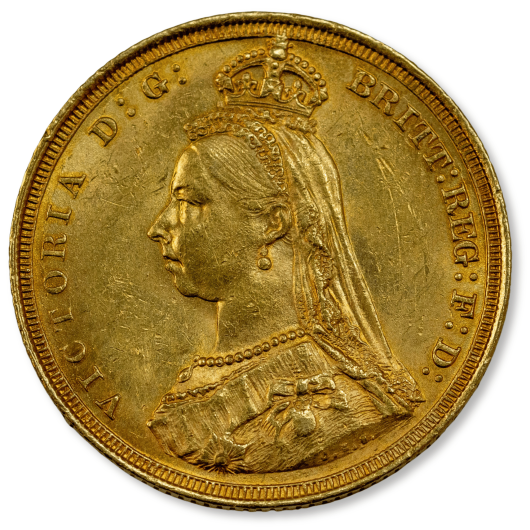 1887S Jubilee Head Sovereign Extra Fine