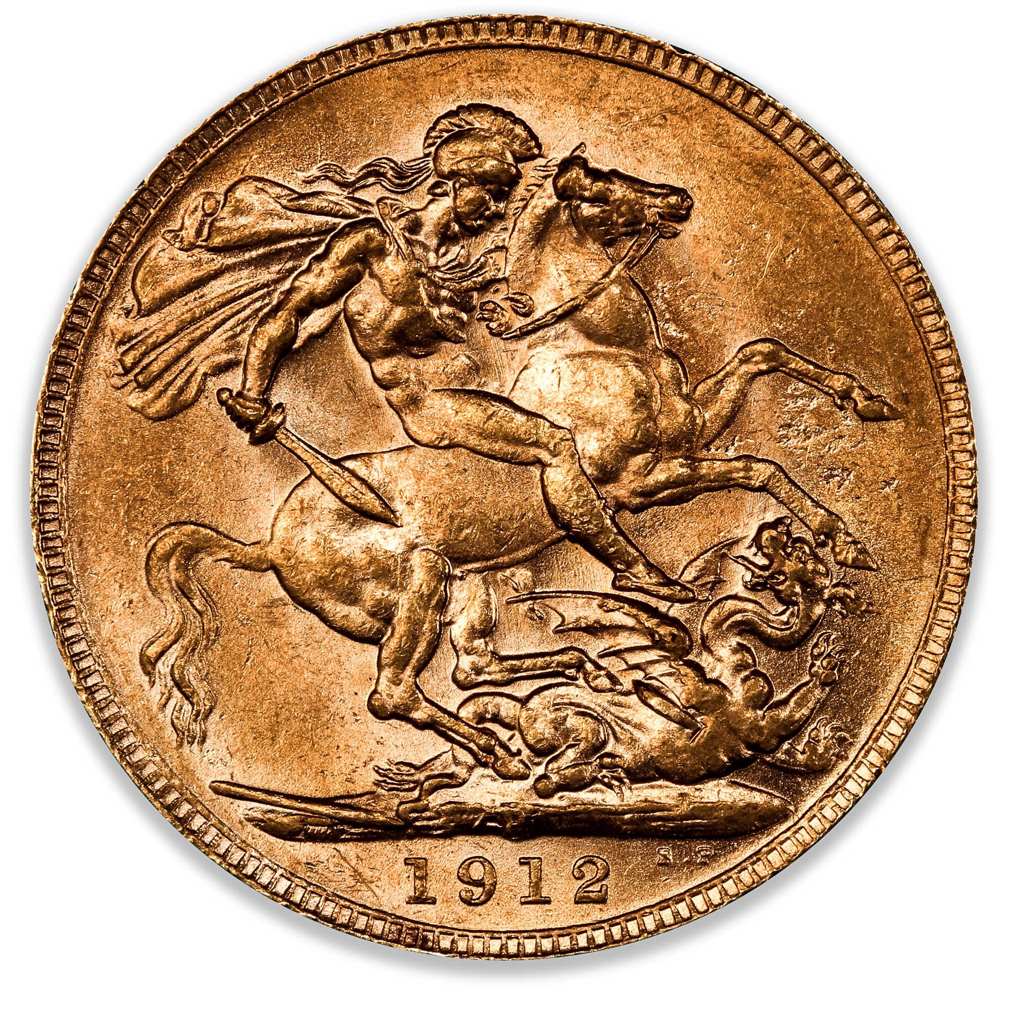 1912P King George V Gold Sovereign PCGS  MS61