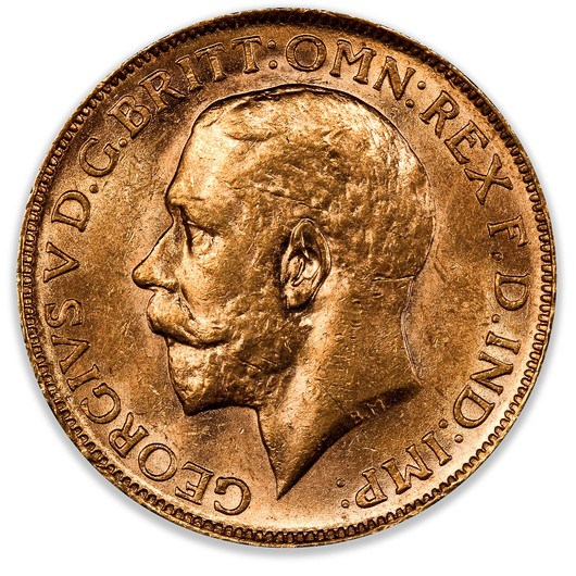 1912P King George V Gold Sovereign PCGS  MS61