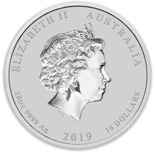2019 10oz Perth Mint Silver Lunar Pig Coin
