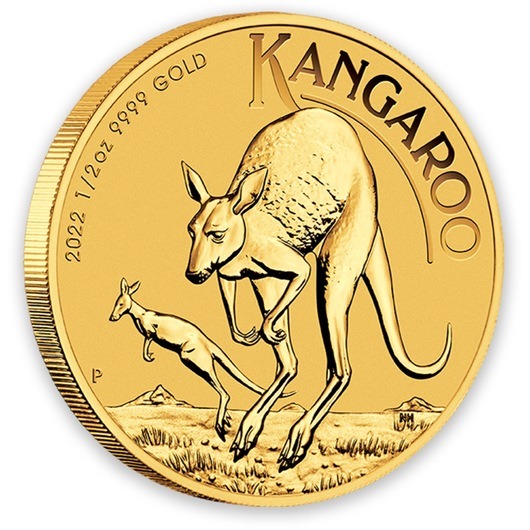 2022 1/2oz Perth Mint Gold Kangaroo Coin