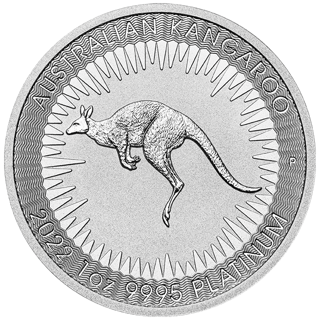 2022 1oz Perth Mint Platinum Kangaroo Coin