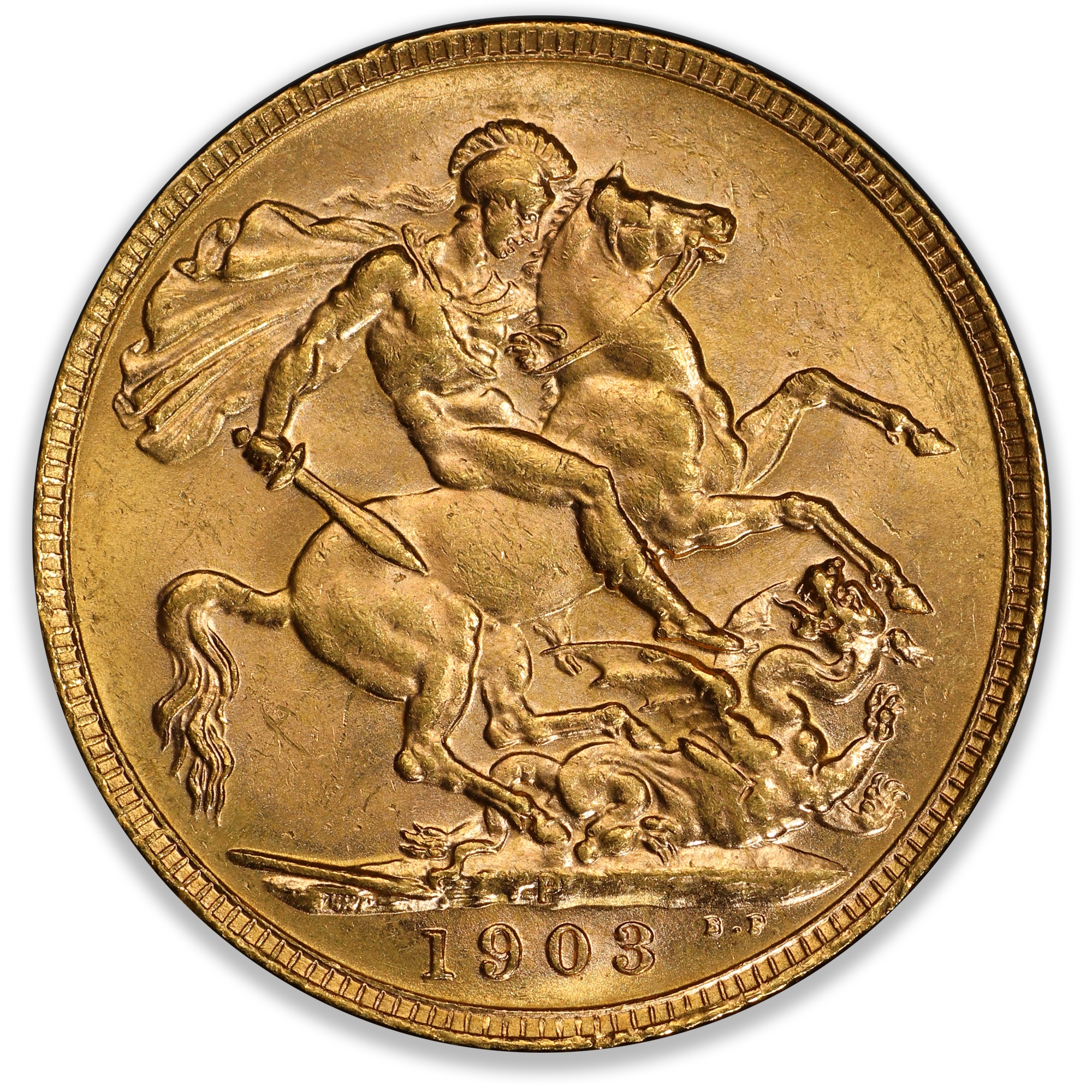 1903P Edward VII Gold Sovereign PCGS MS62