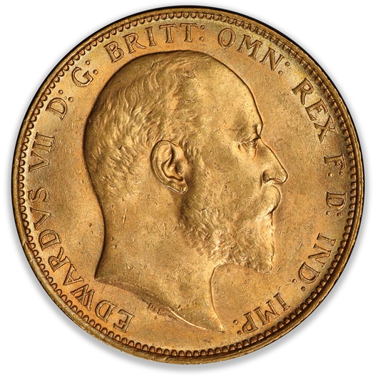 1904M Edward VII Gold Sovereign PCGS MS63