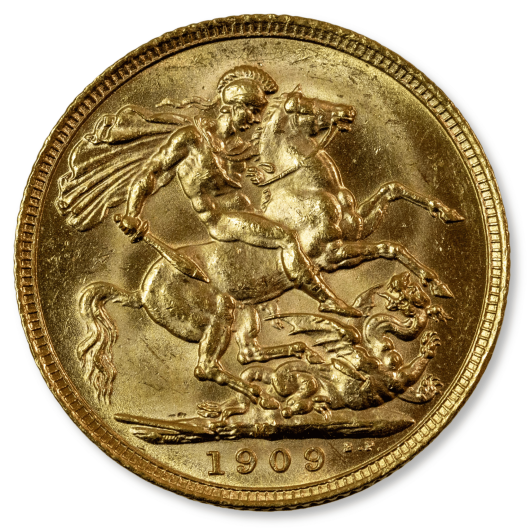 1909M Edward VII Gold Sovereign Uncirculated