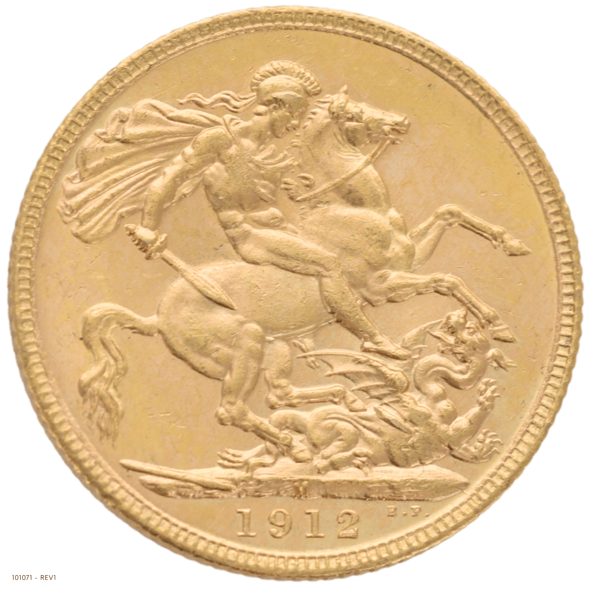 1912M King George V Gold Sovereign Uncirculated