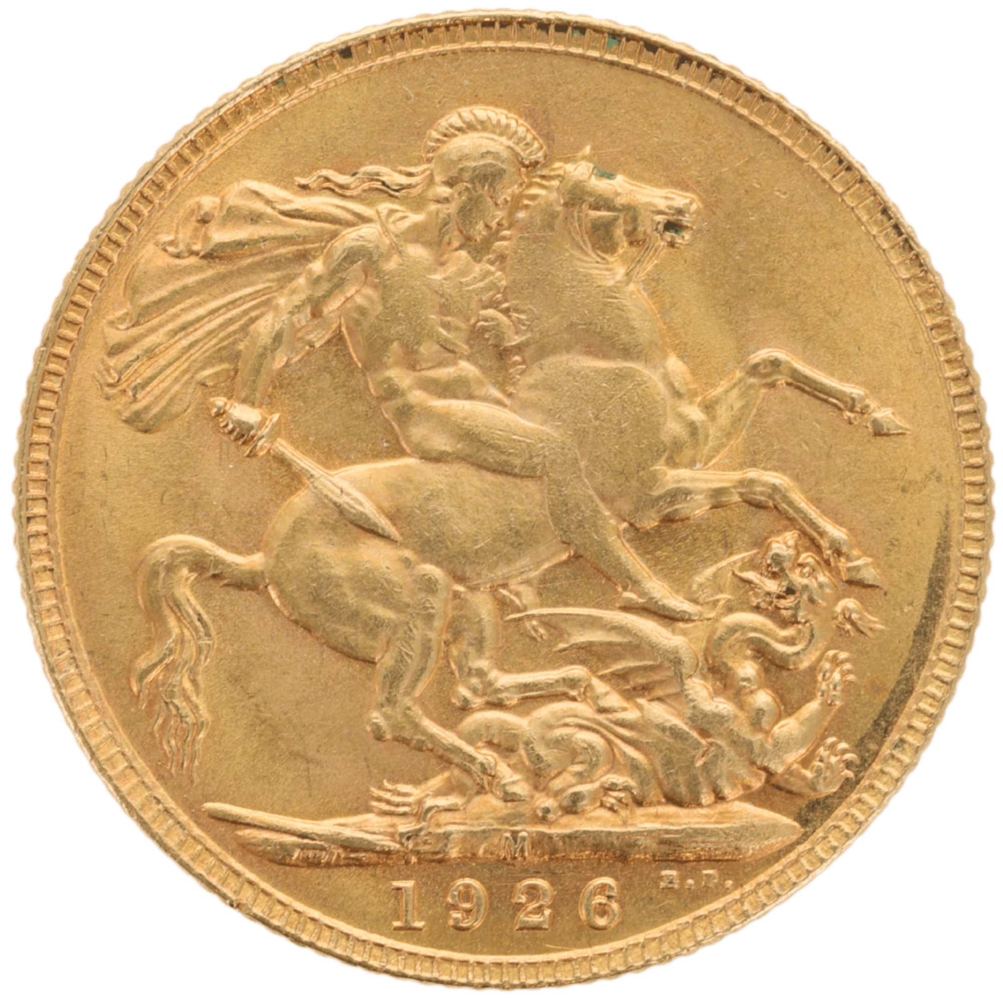 1926M George V Sovereign About Uncirculated