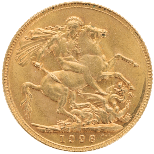 1926M George V Sovereign About Uncirculated