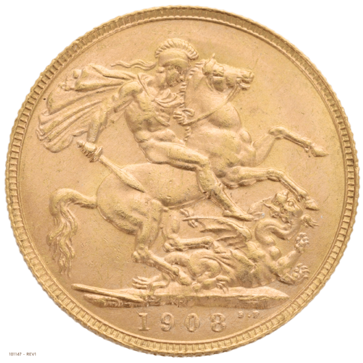 1908P Edward VII Gold Sovereign Uncirculated