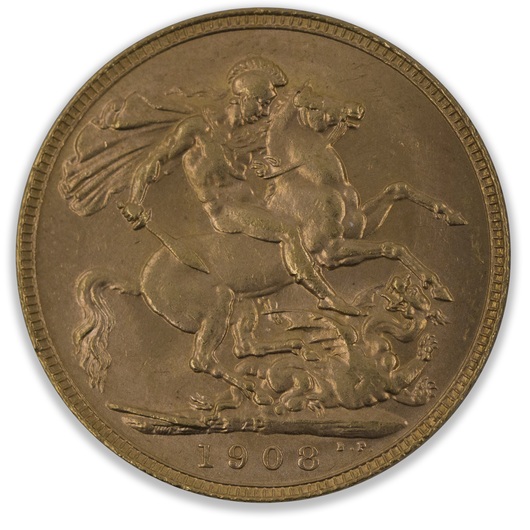 1908P Edward VII Gold Sovereign Uncirculated
