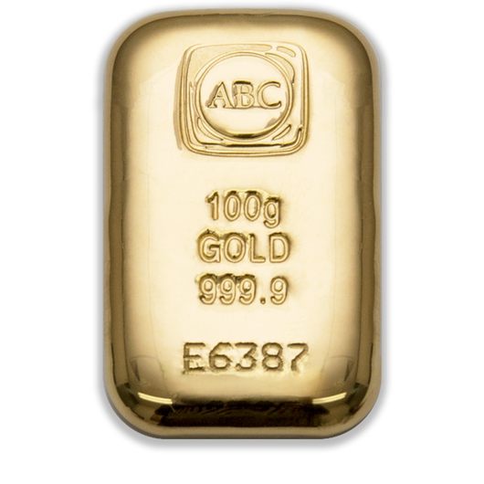 100g ABC Gold Cast Bar