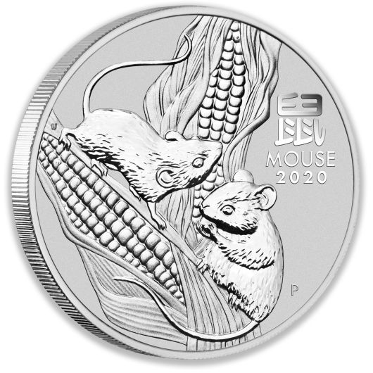 2020 1kg Perth Mint Silver Lunar Mouse Coin Series 3