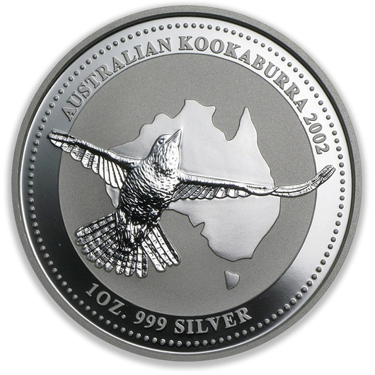 2002 1oz Perth Mint Silver Kookaburra Coin