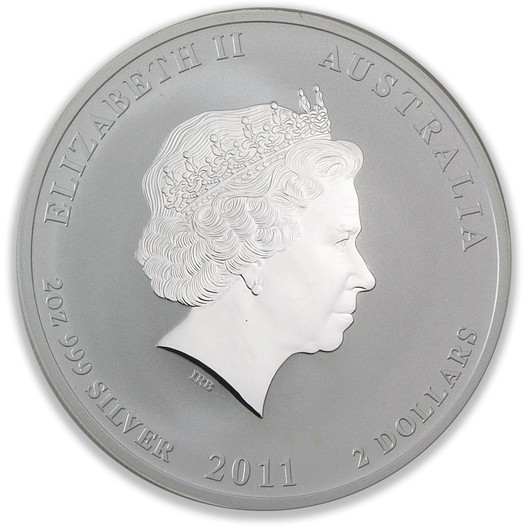 2011 2oz Perth Mint Silver Lunar Rabbit Coin Series 2
