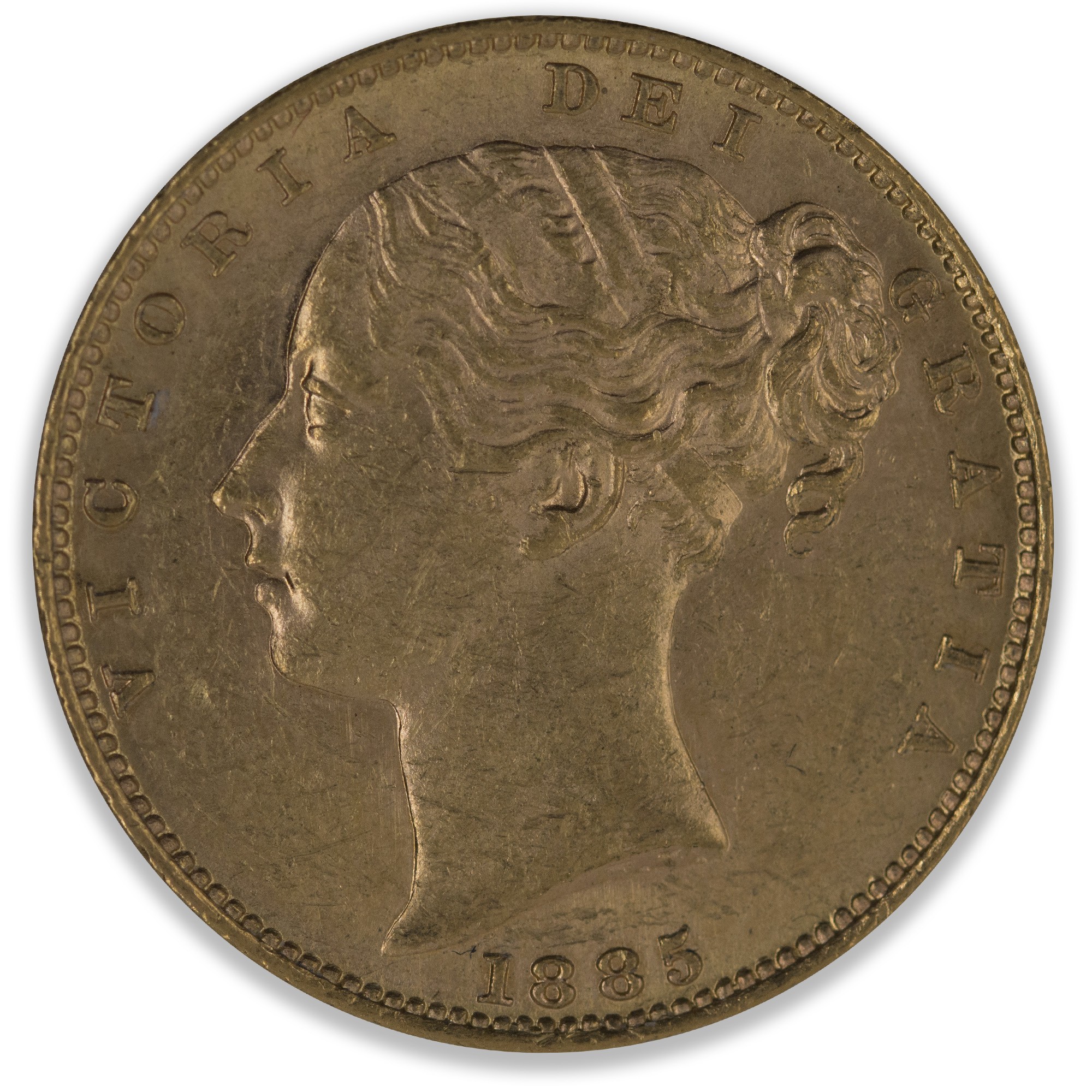 1885M Young Head Shield Sovereign Uncirculated