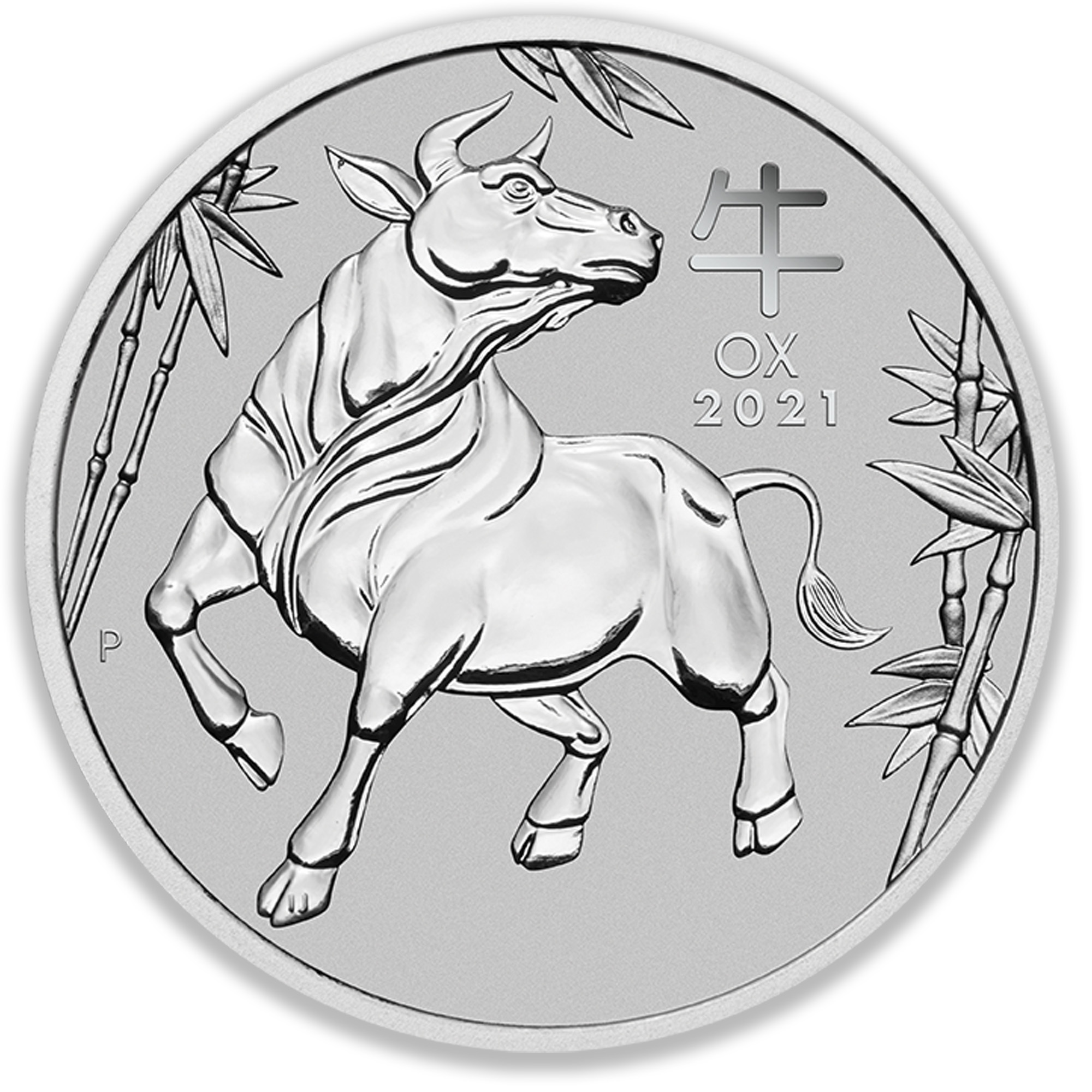 2021 1oz Perth Mint Platinum Lunar Ox Coin Series 3