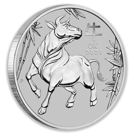 2021 1oz Perth Mint Platinum Lunar Ox Coin Series 3
