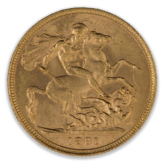 1891S Jubilee Head Sovereign Nice Uncirculated
