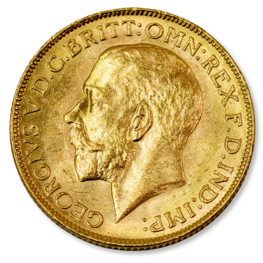 1923M George V Sovereign About Uncirculated