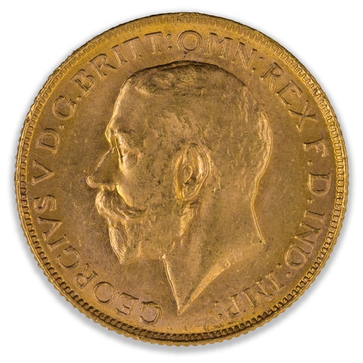 1923M George V Sovereign About Uncirculated