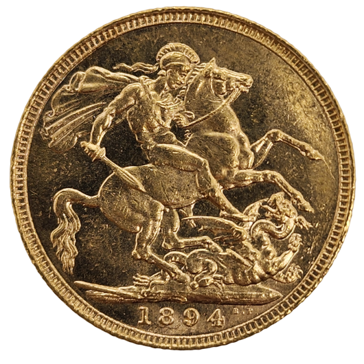 1894S Queen Victoria Veil Head Sovereign Uncirculated